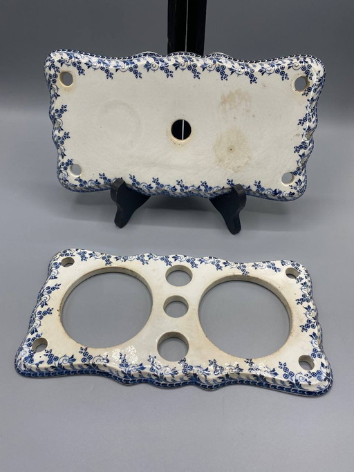 2 Montereau Ironstone Accessory Plates, Old Rouen Decor, Belle Époque – decoratieve objecten