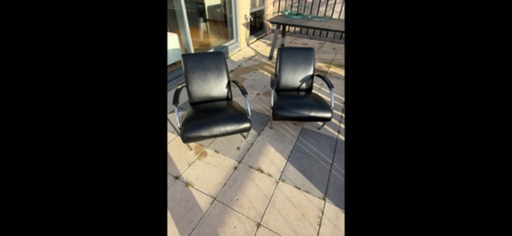 Image 1 of two Gelderland armchair chairs