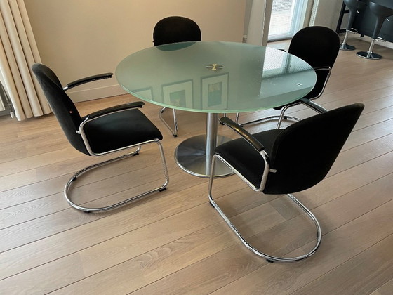 Image 1 of Metaform Orfis table ronde en verre 130 cm