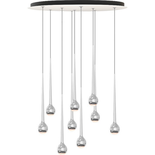 Lampadario FALLING SUN WATER con 9 pendoli di TOBIAS GRAU