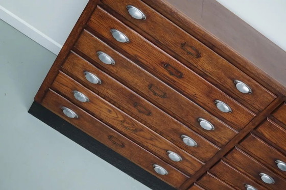 Image 1 of Armoire de mercerie vintage en chêne français, années 1950