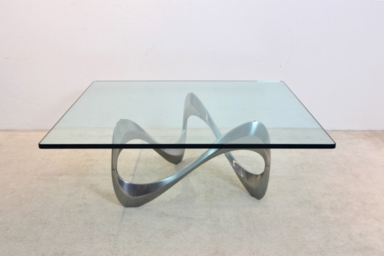 Knut Hesterberg ‘Snake’ Salontafel, Gegoten Aluminium & Glas, Duitsland, jaren 60, Ronald Schmitt (foto 10 van 10)