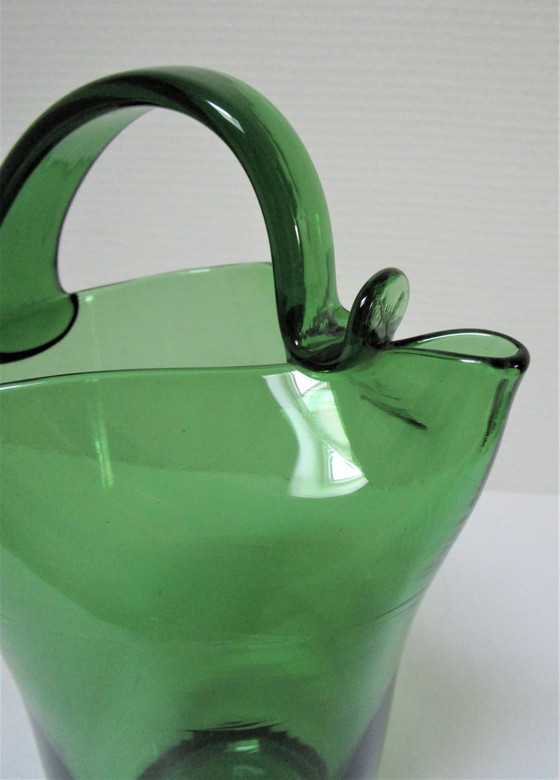 Image 1 of Pitcher empoli blown glass italy year 60
