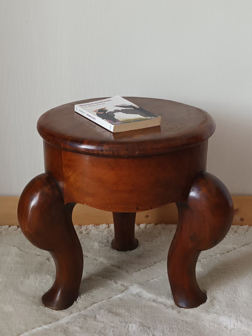 Antique Walnut Piano Stool