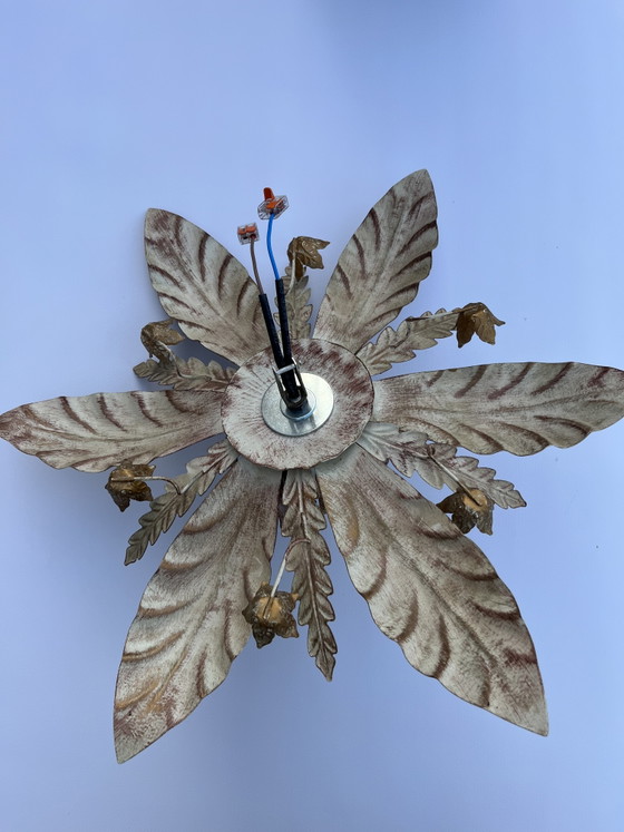 Image 1 of plafonnier vintage italien fleur masca