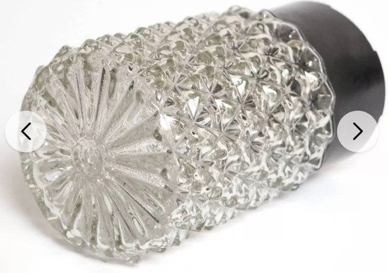 Image 1 of Plafonnier vintage en verre des années 60