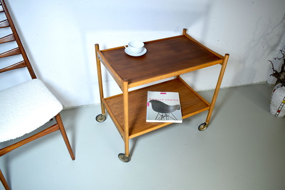 Image 1 of Danish 1960s serving trolley side table vintage table side table