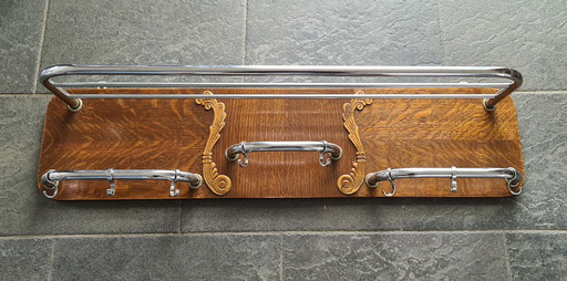 Art Nouveau wall coat rack