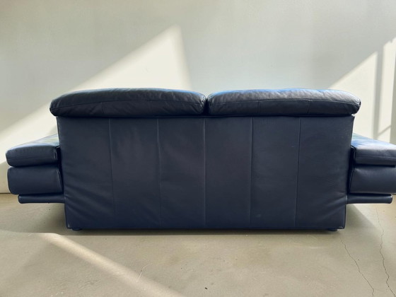 Vintage black leather Rolf Benz 6500 3-seater sofa (photo 4 of 5)