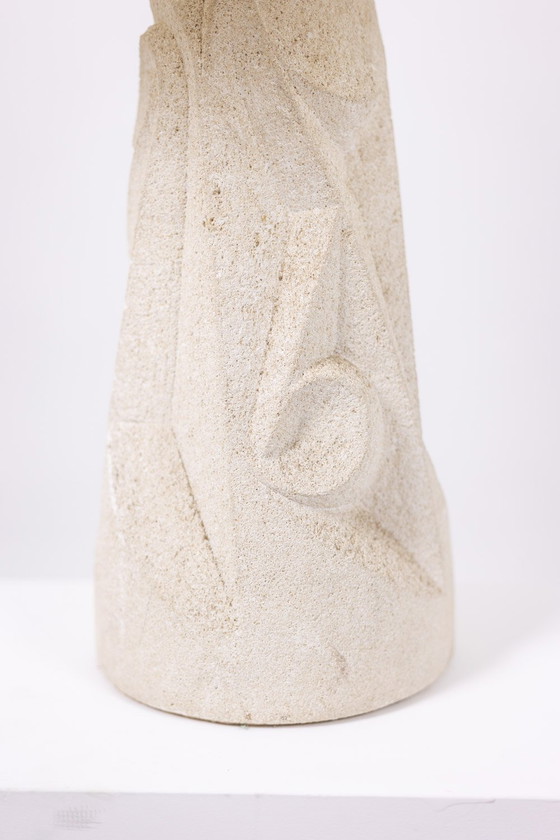 Image 1 of Lampada in pietra intagliata, anni '70