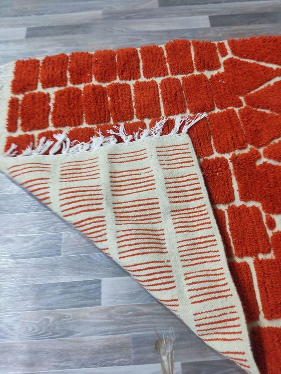 Magnificent Orange Geometric Pattern Rug 170/250cm – Rugs & carpets, Wool (photo 7 of 7)