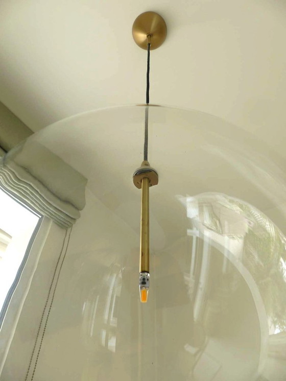 Image 1 of Lampada a sospensione in vetro "Glass Globe 350 Natural Brass" design Schwung