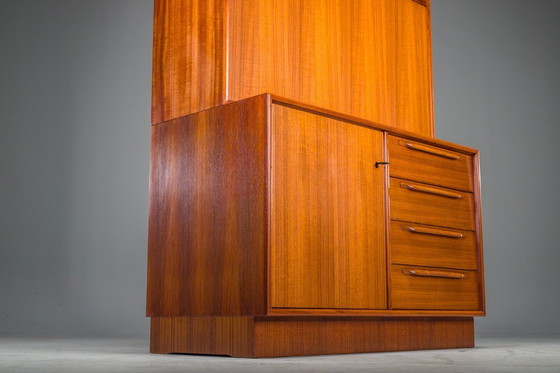 Image 1 of Grande bibliothèque vintage avec bar en teck par Heinrich Riestenpatt, 1960s