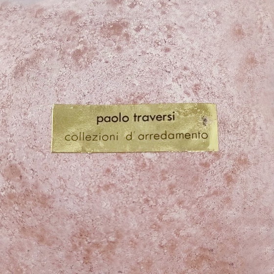 Image 1 of 1960 - Superbe briquet de table en verre dépoli de Murano par Paolo Traversi. Fabriqué en Italie