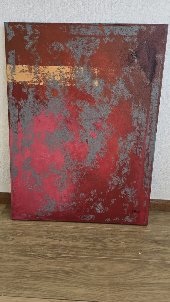 Original Signed Abstract Expressionist Canvas Painting - Büttner – Paintings & Drawings, Wood (photo 5 of 11)