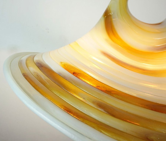 Image 1 of large cosack vintage PENDANT LAMP acrylic and metal 1970s space age hanging lamp