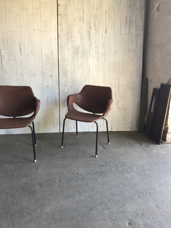 Set of Mid-Century Leatherette Armchairs, 1960s – Mid Century Modern (photo 3 of 4)