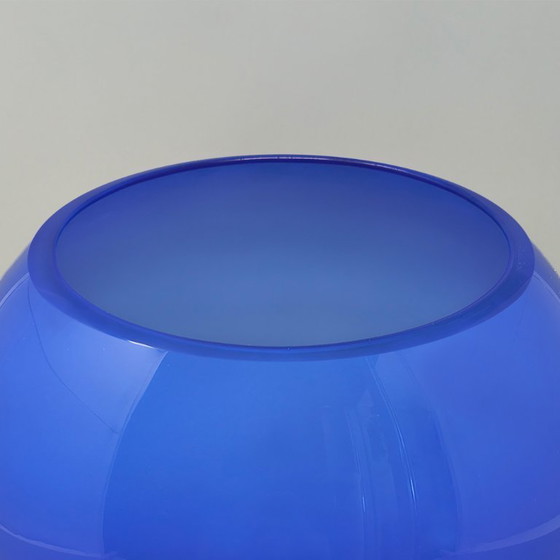Image 1 of 1970s Mid-Century Blue Vase by Ind. Vetraria Valdarnese. Made in Italy