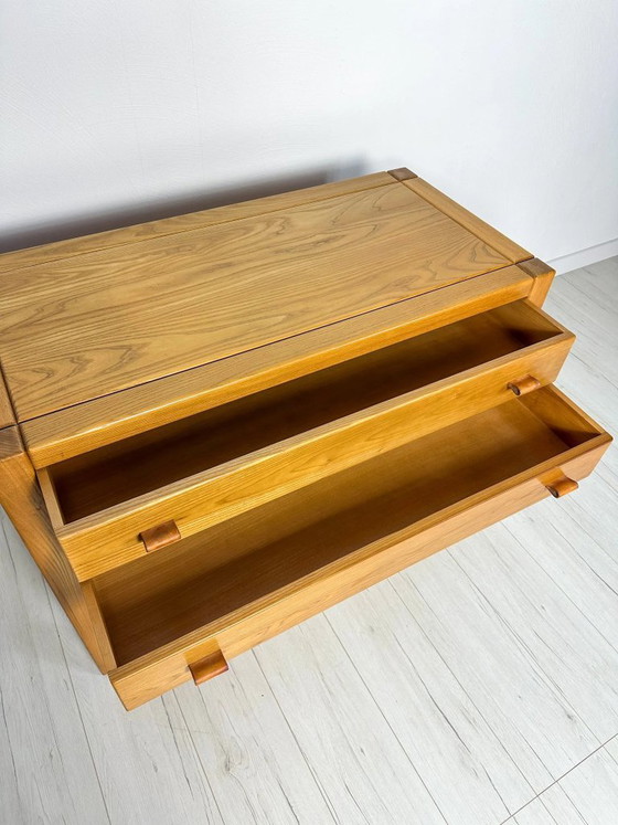 Image 1 of Vintage ladekast van iepenhout van Maison Regain, Franse mid-century modern stijl, jaren 60.