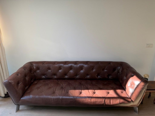 Ledersofa, 3-Sitzer – banken, Leather, Metal (photo 2 of 7)