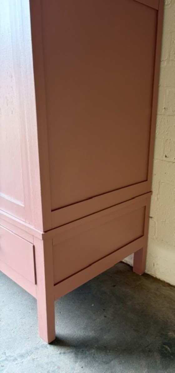 Antique vintage Art Deco wardrobe with mirror, restyled – Wood (photo 14 of 19)