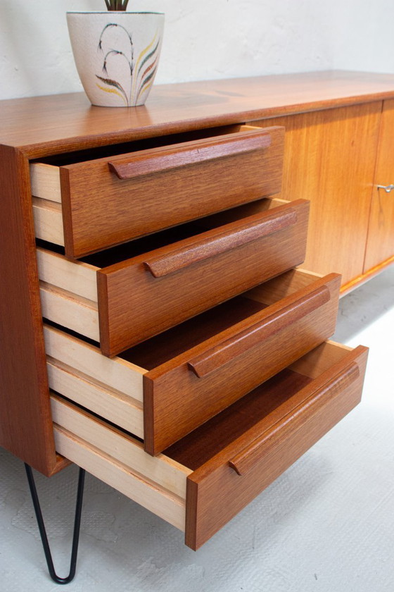 Image 1 of Vintage teak sideboard chest of drawers Danish 60s Mid Century