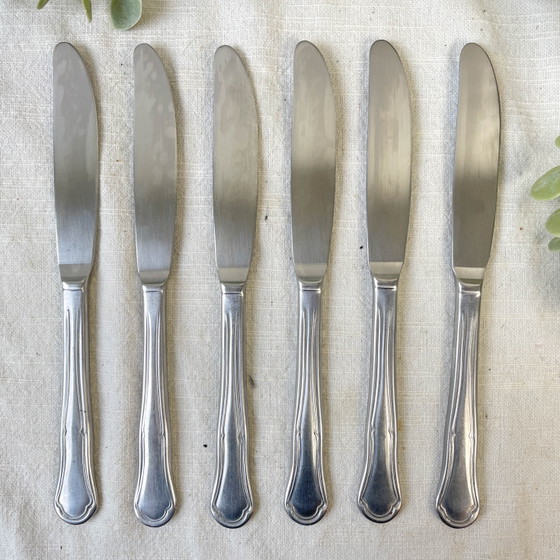 6 Vintage Stainless Steel Knives Made in France – Table accessories (photo 7 of 8)