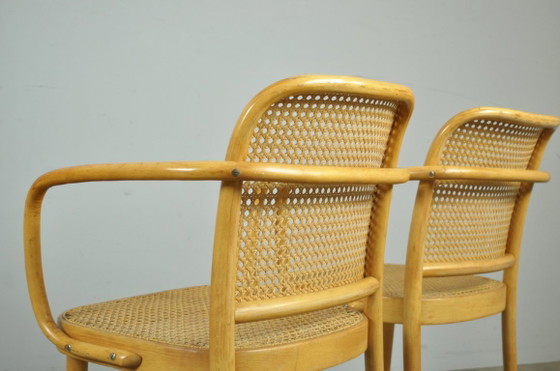 Image 1 of Set of 4 vintage Joseph Hoffmann No. 811 Prague chairs by FMG, 1950s, Poland