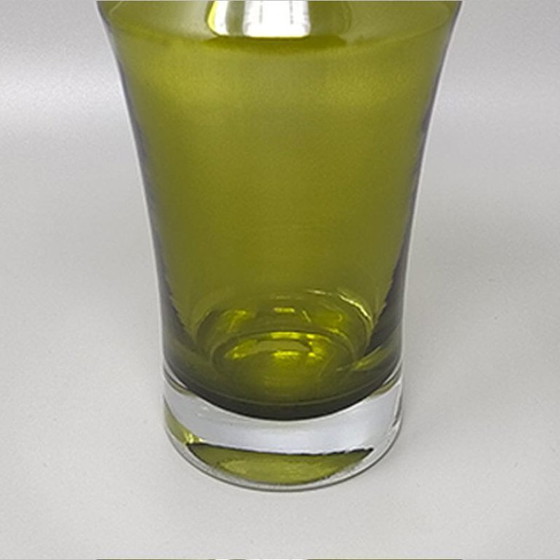 Image 1 of 1970s Astonishing Green Vase #1376 by Tamara Aladin Vase for Riihimaki/Riihimaen Lasi Oy
