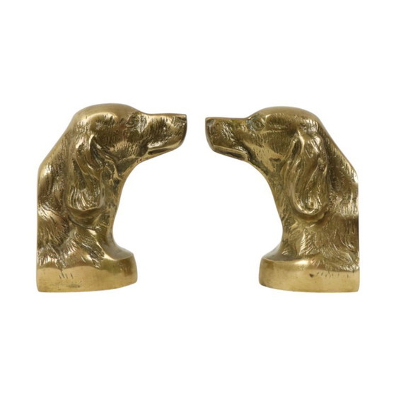 Image 1 of Fermalibri in ottone con cani setter irlandesi
