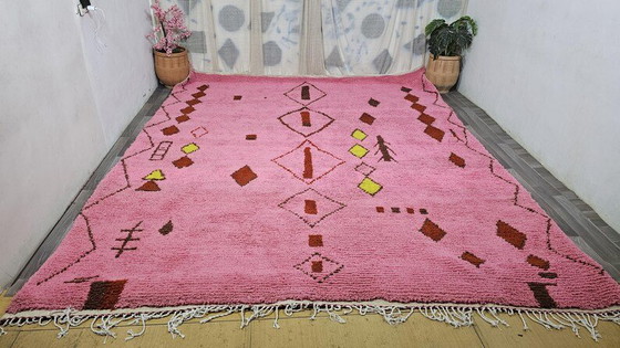 Grand tapis berbère rose en laine 270/360cm – Wool (photo 4 of 7)