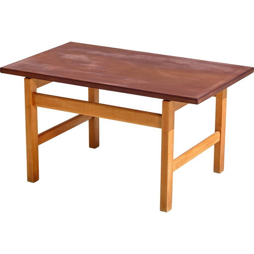 MK9377 Mesa de centro vintage de madera de roble diseñada por Hans J. Wegner para Getama, década de 1960.