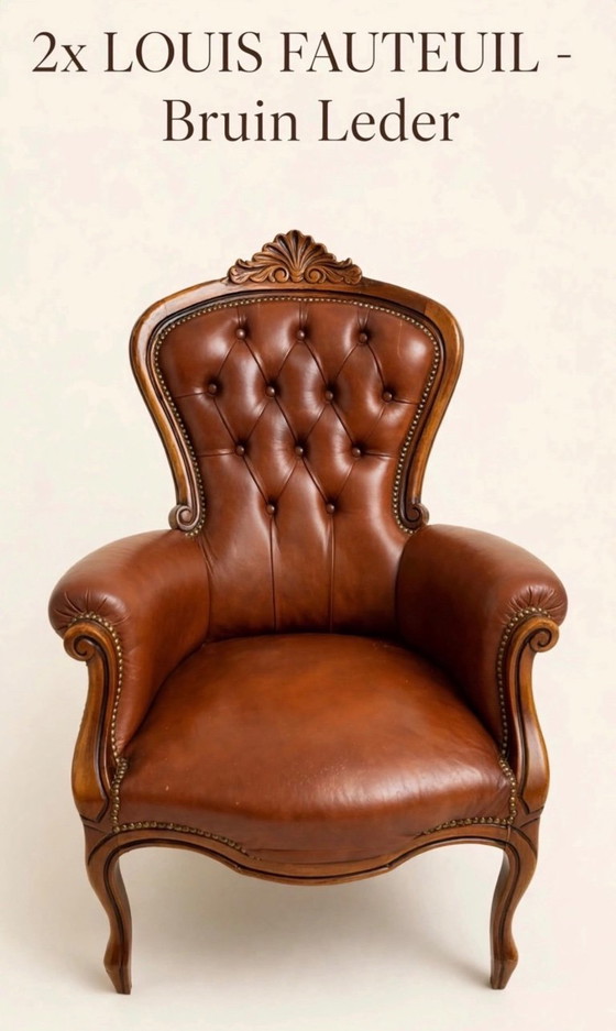 Vintage baroque chesterfield chair – Armchairs, Leather (photo 3 of 5)
