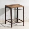 Tabouret industriel ancien en bois de pin et fer – Europe Centrale, circa 1950 – Iron, Industrieel (photo 9 of 40)