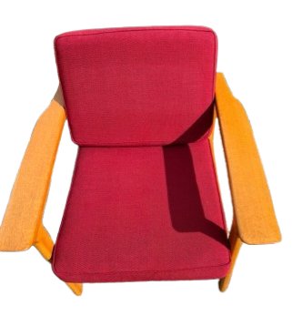 Image 1 of Excepcional conjunto de sofá y sillón Knoll Antimott de mediados de siglo, estilo danés moderno, década de 1970