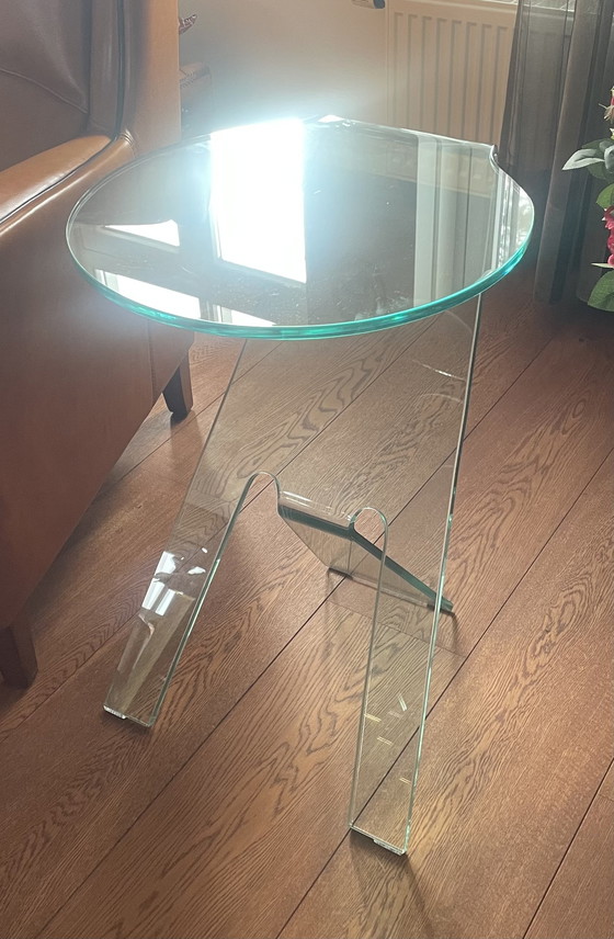 Image 1 of Glazen tafel, FIAM, Italië Maker Vittorio Livi