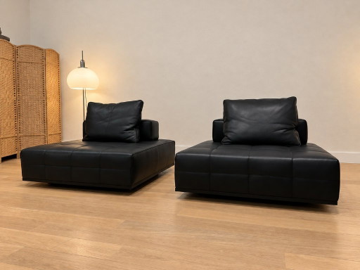 Minotti Lawrence Element Cuir Noir (2x)