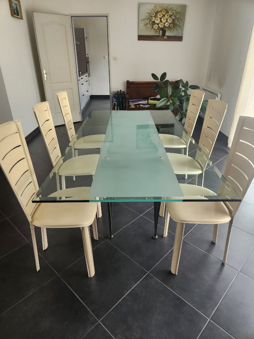 Esstisch RIVIERA + 6 Stühle SALSA