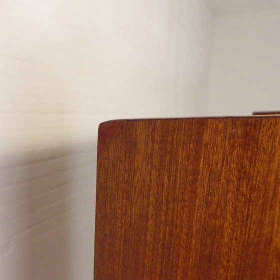 Image 1 of Mobiletto vintage, scrittoio in rattan e legno, anni '60