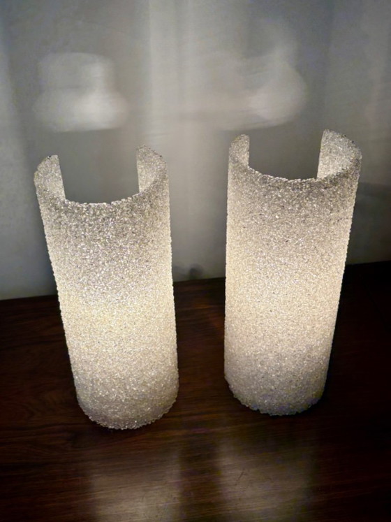 Beautiful vintage retro wall lights from the 1960s, Plexiglass, Transparent (photo 3 of 11)