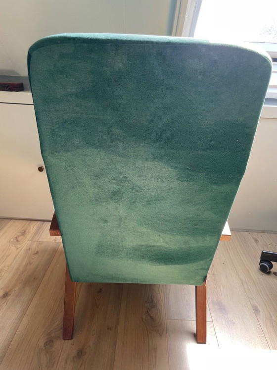 Image 1 of Poltrona lounge Retrostar verde Sternzeit Design della linea Velvet