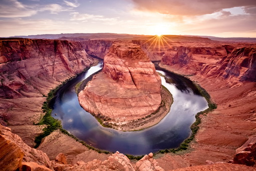 Puesta de sol en Horseshoe Bend
