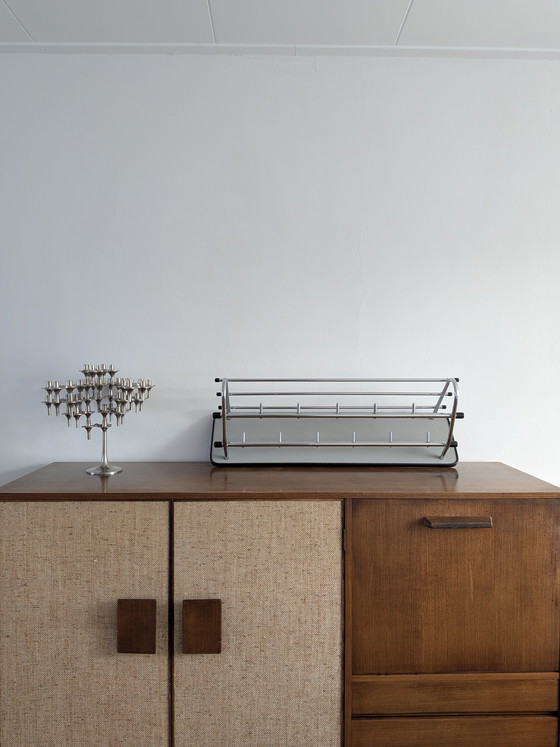 Image 1 of Vintage kapstok uit de jaren 60, in de stijl van een Amerikaanse diner, voor aan de muur.