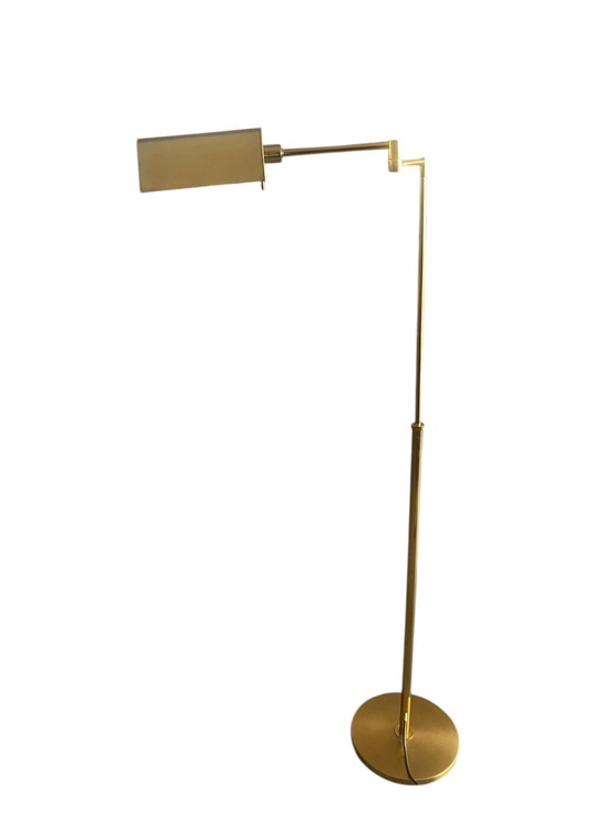 Vintage Messing Vloerlamp met Scharnierende Arm – Verstelbare Leeslamp Jaren 70 Stijl – Mid Century Modern (photo 17 of 17)