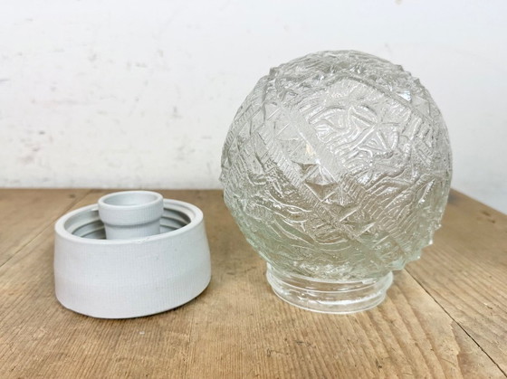 Image 1 of Vintage witte porseleinen plafondlamp, jaren 70