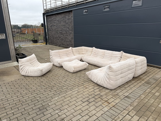 Image 1 of Ligne Roset Togo 2x 2-seater and 1x 3-seater in Beige Corduroy