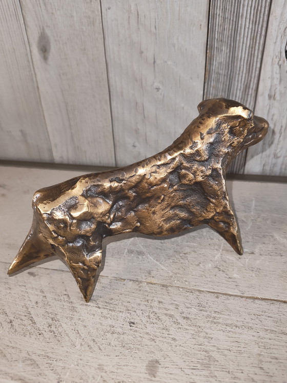 Image 1 of Bronzen beeldje stier