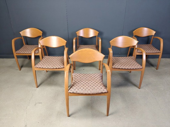 Image 1 of Vintage spanish wooden  armchairs, 1990s set of 6