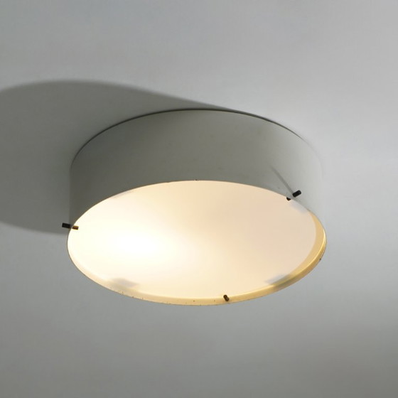 Image 1 of White ceiling lamp by Bruno Gatta for Stilnovo, 1950s - 2 AVAILABLE