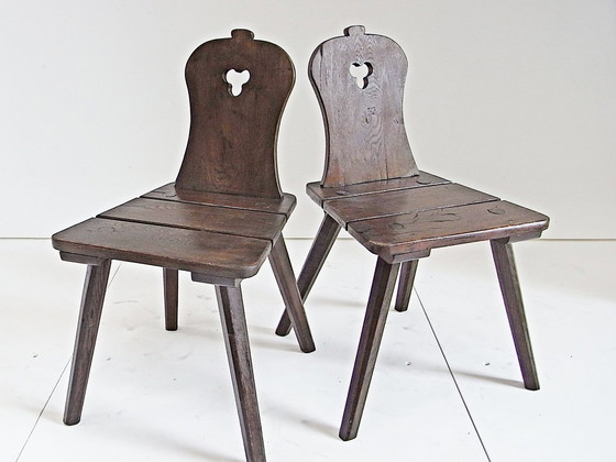 Image 1 of Set da giardino ALFONS, tavolo con 2 sedie, realizzato a mano, in rovere massello, anni '70